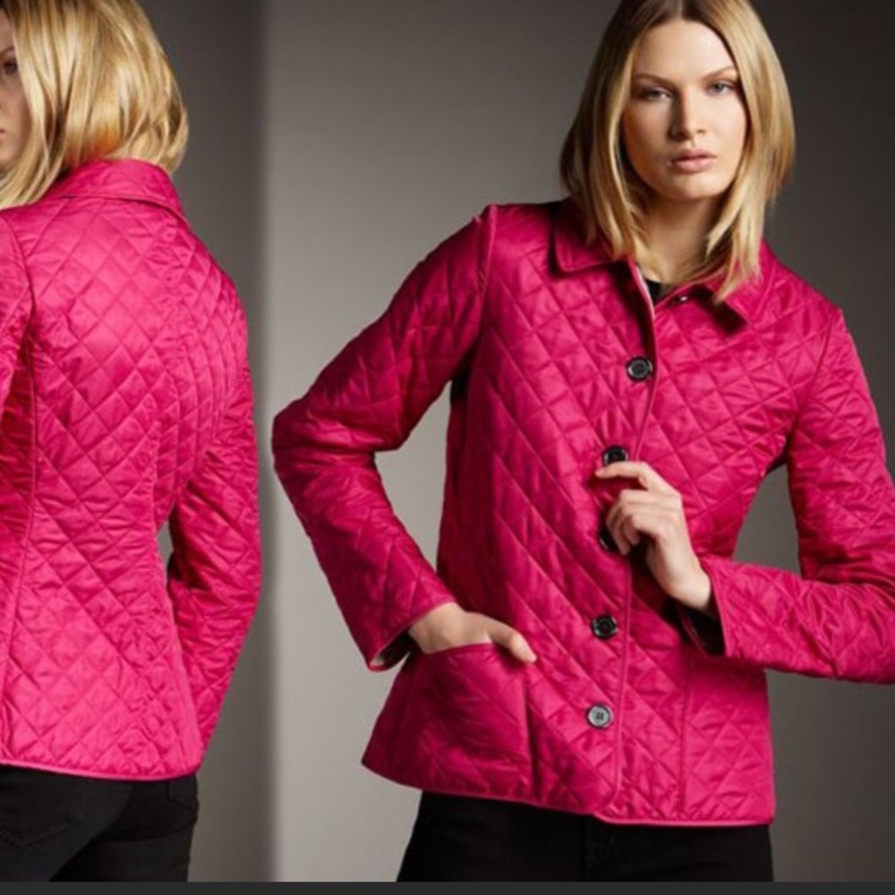 Burberry Brit Fuchsia Quilted Jacket, Small